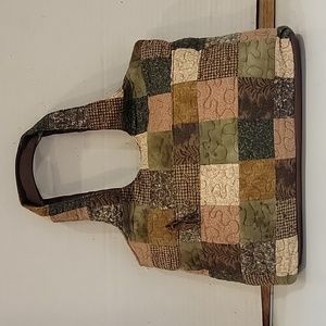 DONNA SHARP QUILTED‎ BROWN HANDBAG